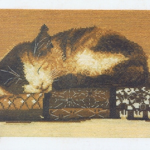 A Good Place For Dreaming Cross Stitch Kit Sepia Kittens Range By DMC