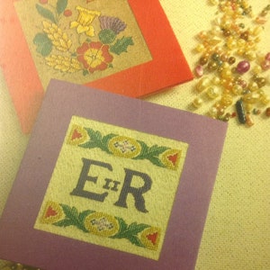 Queen&#39;s Jubilee Celebration Cross Stitch Cards Kit - DMC - 14 Count - 4&quot; x 4&quot;
