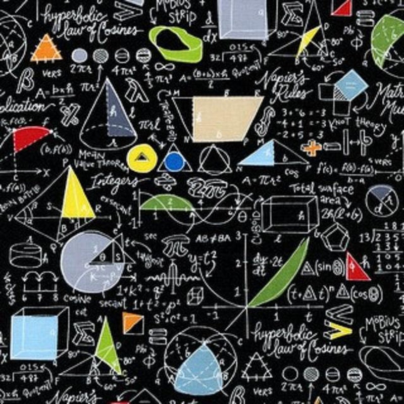 Math Fabric - Etsy