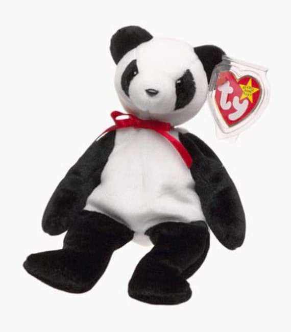 TY Beanie Baby Fortune El oso de peluche Panda