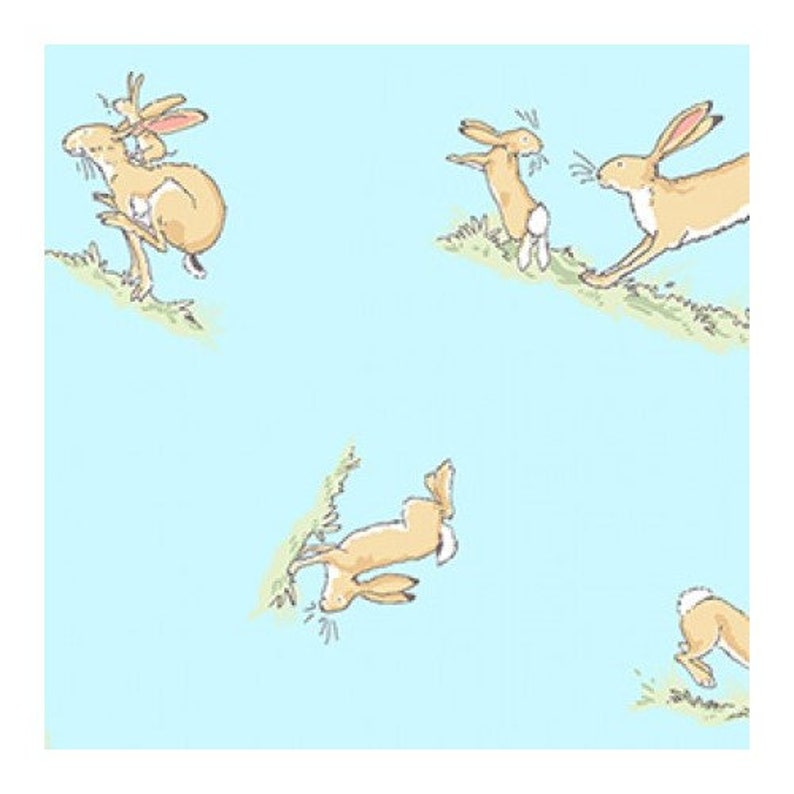 Fat Quarter Guess How Much I Love You 2018 Hares Blue Cotton Etsy