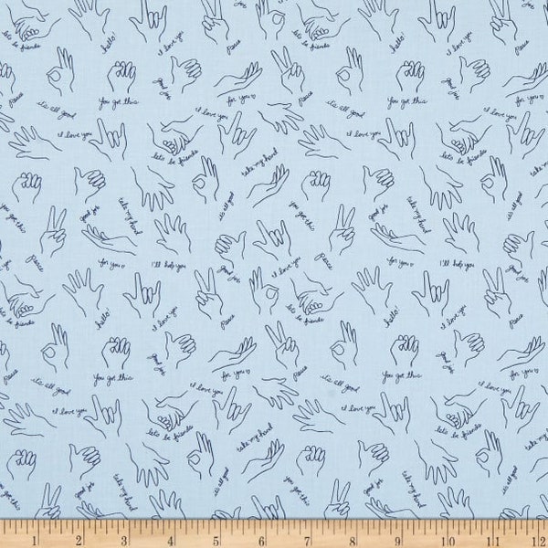 Sign Language Fabric Etsy