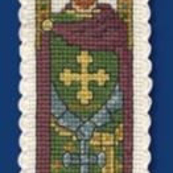 Medieval King Bookmark Cross Stitch Kit - Textile Heritage
