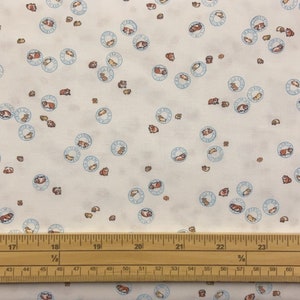 Fat Quarter Adorable Pets Mini Hamsters On Wheels White 100% Cotton Fabric