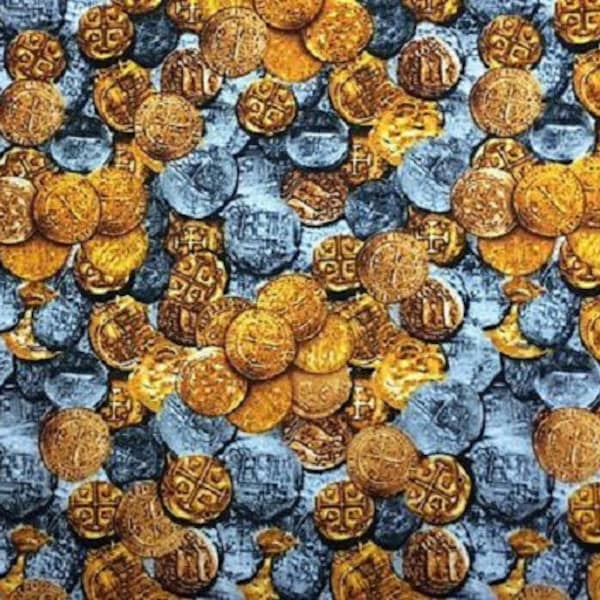 Treasure Coins Fabric Etsy