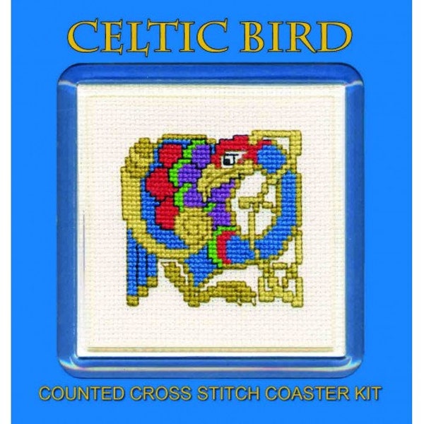 Celtic Bird Coaster Counted Cross Stitch Kit By Textile Heritage COCB