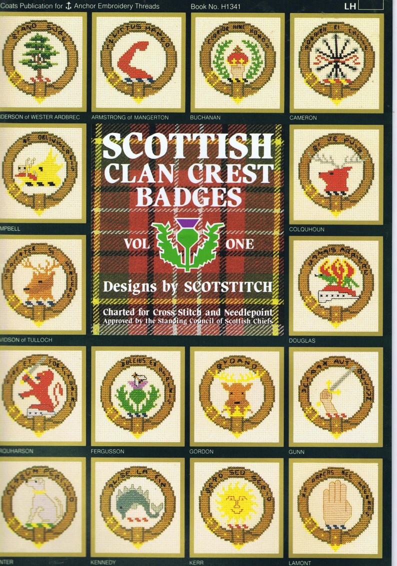 Scottish Clan Crests Cross Stitch Chart Pattern Booklet 35 Etsy