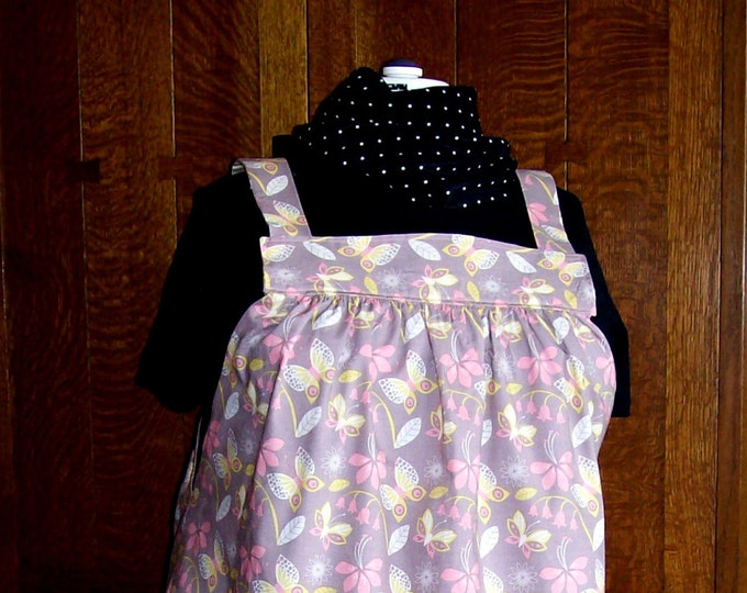 Plus Size Smock Apron Butterflies and Flowers Size 2XL to 4XL Etsy