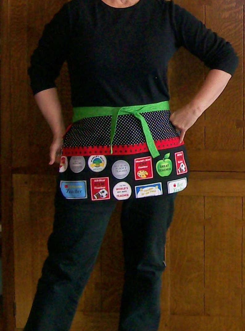 Teacher Apron Great Teacher Award Apron Tool Belt Teacher Etsy