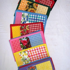 Mug Rugs - Choice of Flower Mug Rugs - Quilted Fabric Coasters - Coffee Mats - Garden Mug Rug Assortment