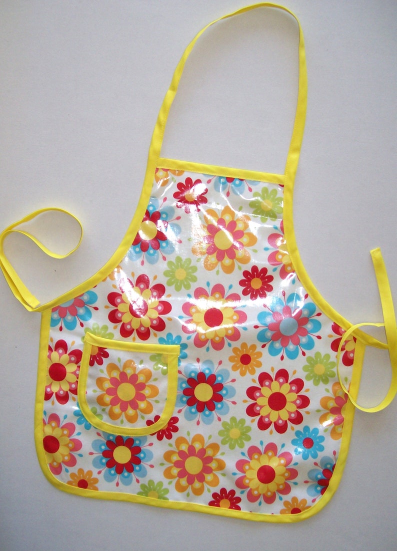 Kids Vinyl Apron Choice of Vinyl Play Aprons Painting Etsy