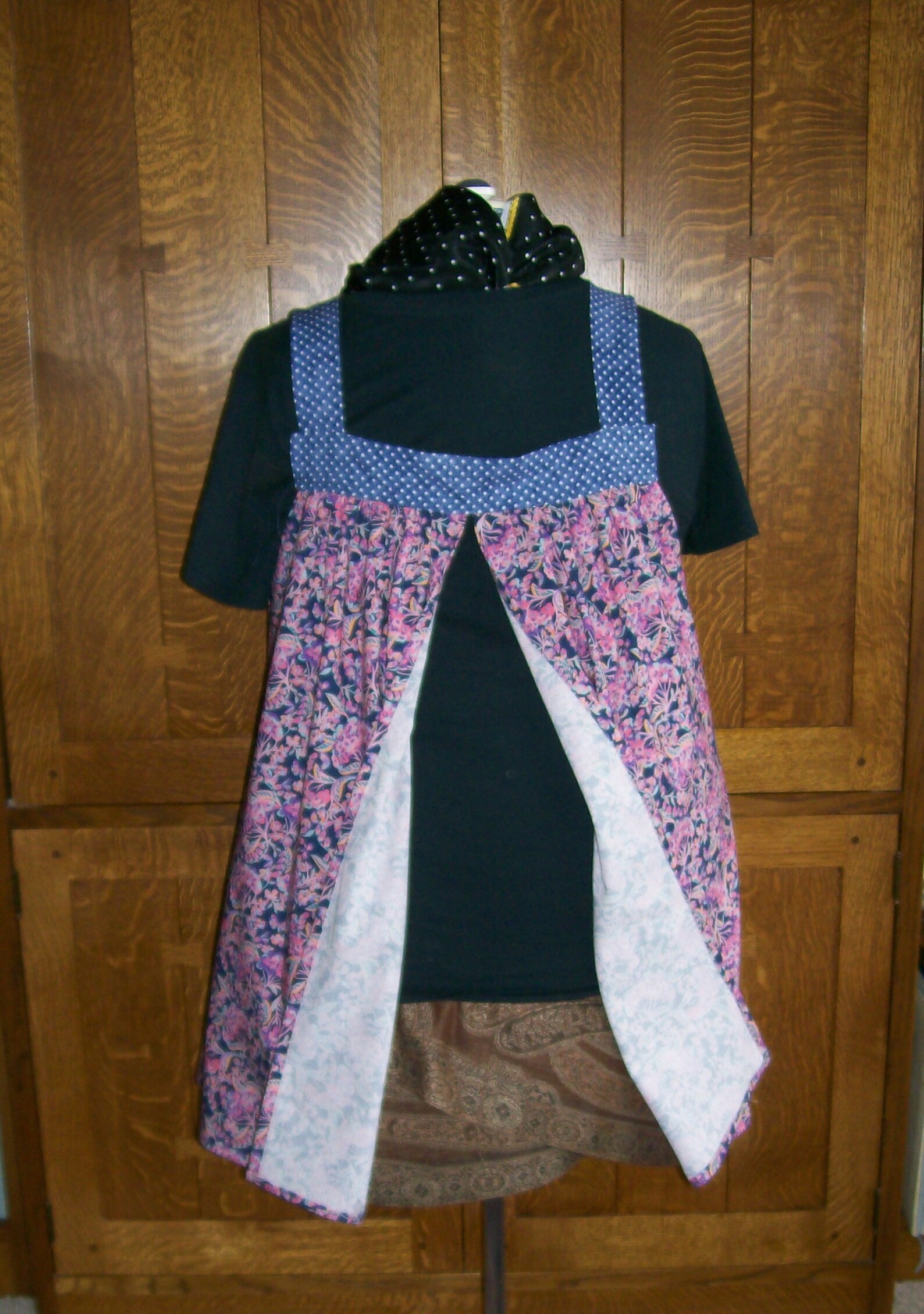 No Tie Smock Plus Size Smock Apron Floral and Polka Dot Etsy