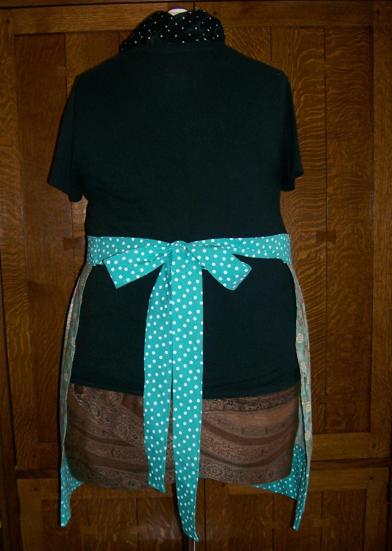 Plus Size Half Apron Fashion Half Apron Aqua Plus Size Etsy