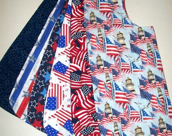 Adult Bibs - Patriotic Adult Bibs - American Bibs - Senior Care Bibs - Special Needs Clothing Protectors - Size Regular