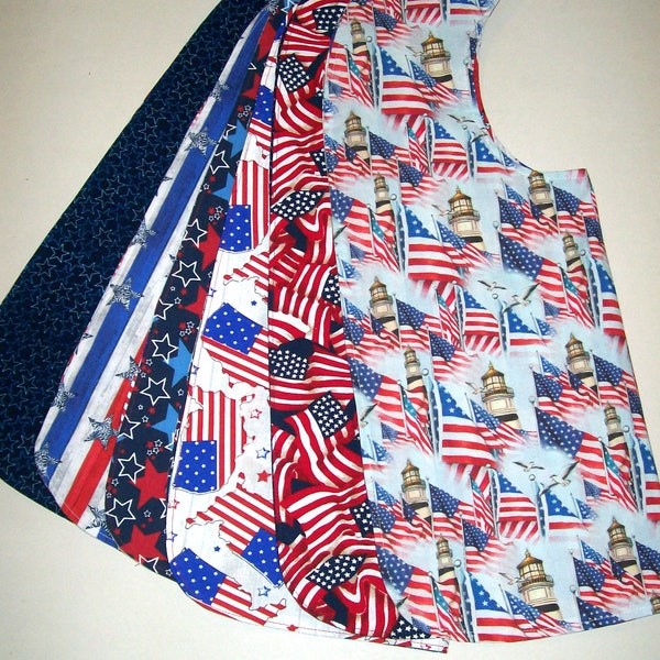 Adult Bibs - Patriotic Adult Bibs - American Bibs - Senior Care Bibs - Special Needs Clothing Protectors - Size Regular