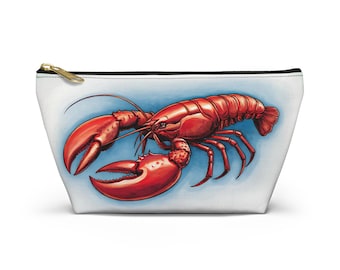 Lobster Accessory Pouch: Coastal Makeup Bag, Seafood Lover Gift