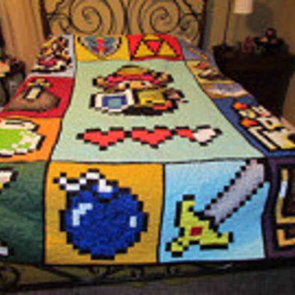 Zelda Quilt Pattern - 72 x 90 - Pattern only