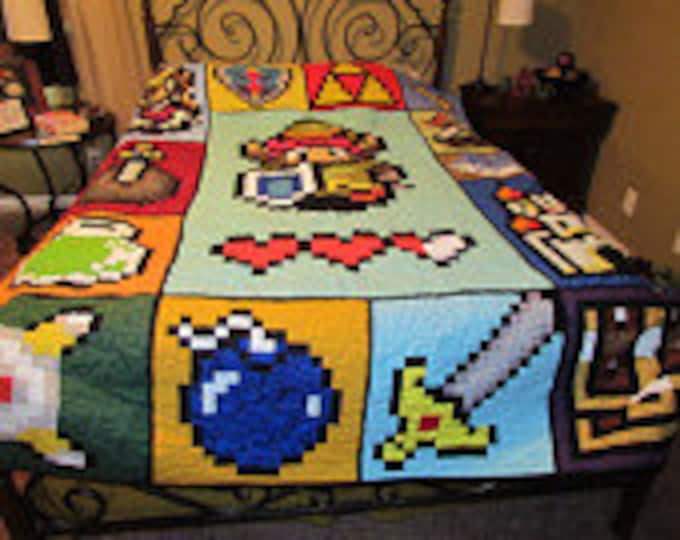 Zelda Quilt Pattern 72 X 90 Pattern Only Etsy