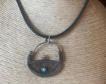 Bedouin nose ring turned into a pendant