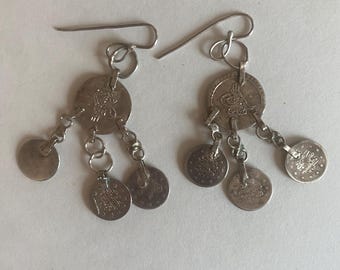 Bedouin Ottoman coin earrings