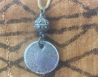 Maria Teresa thaler coin pendant