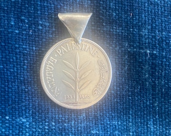 British Mandate coin pendant