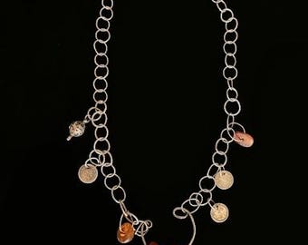pure amber and ottoman coin necklace