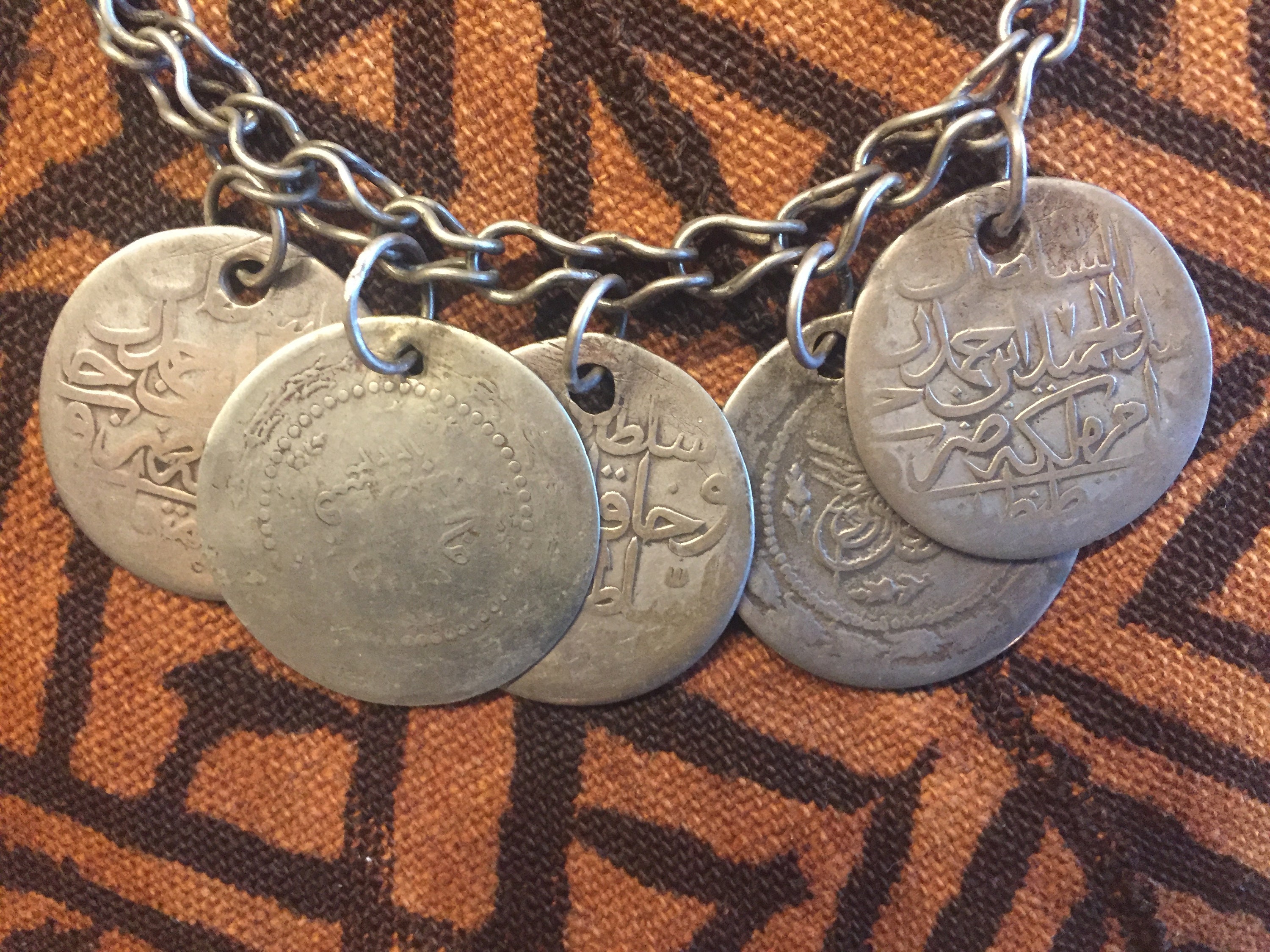 Antique Ottoman coins on bedouin chain. Etsy