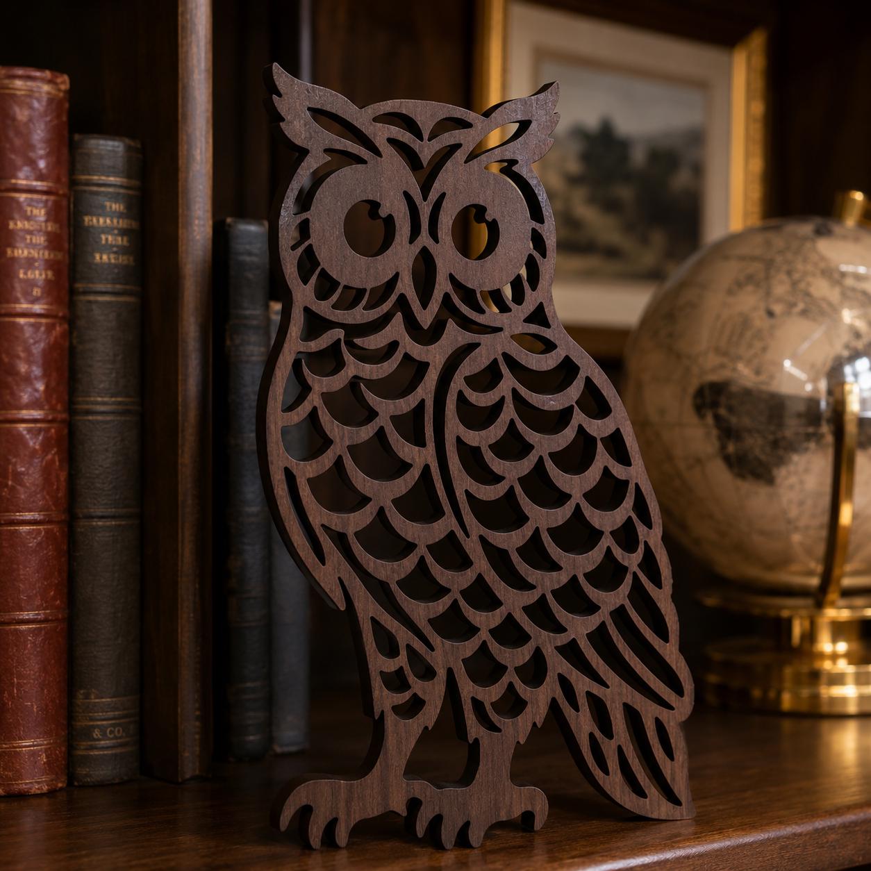 フクロウの木彫り - Etsy 日本
