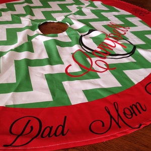 LARGE Personalized Christmas Tree Skirt, NOT EMBROIDERED, Design your own, printed tree skirt, christmas tree skirt,