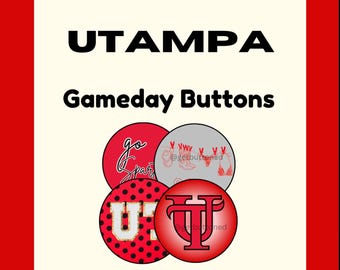 UTAMPA Game Day Pins | Universiy of Tampa| UTAMPA College Football Gameday Buttons