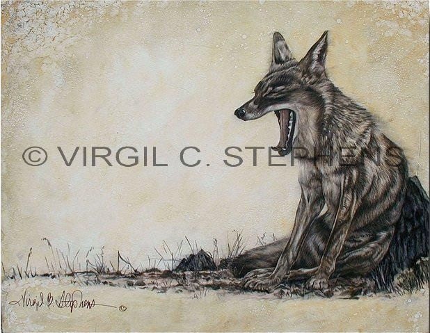 11x14, 18x23 Coyote Art Print | Western Wildlife Wall Decor