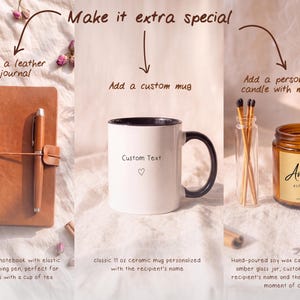 Personalized Tea Gift Box for Her-Tea Lover Gift Set-Self Care Gift Set-Birthday Gift Basket-Thank You Gift-Hygge Box-Christmas Gift for Mom image 5