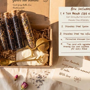 Personalized Tea Gift Box for Her-Tea Lover Gift Set-Self Care Gift Set-Birthday Gift Basket-Thank You Gift-Hygge Box-Christmas Gift for Mom Box#2