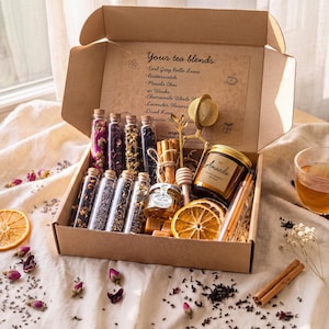 Personalized Tea Gift Box for Her-Tea Lover Gift Set-Self Care Gift Set-Birthday Gift Basket-Thank You Gift-Hygge Box-Christmas Gift for Mom image 7