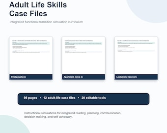 Adult Life Skills Case Files and Functional Transition Simulation Curriculum