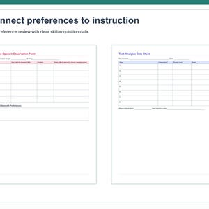 Paquete básico de datos de comportamiento / Formularios ABC, de preferencias y de adquisición de habilidades / 42 páginas imprimibles imagen 4