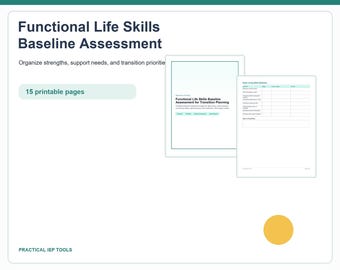 Functional Life Skills Baseline Assessment | Transition Planning Forms