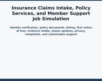 Insurance Claims Job Simulation for Vocational Transition