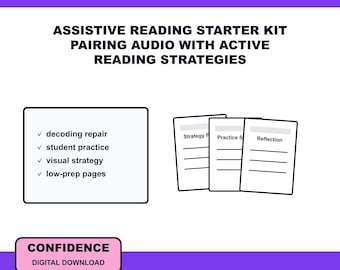 Pacchetto di strategie di lettura assistita / PDF con supporto audio per la lettura