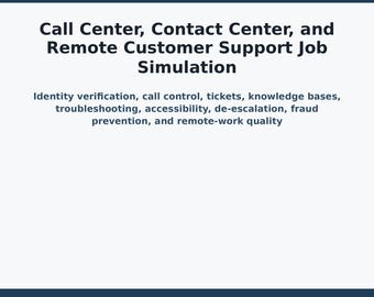 Call Center Job Simulation Curriculum for Vocational Transition