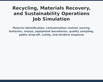 Recycling, Materials Recovery, and Sustainability Operations Job Simulation | Vocational Transition