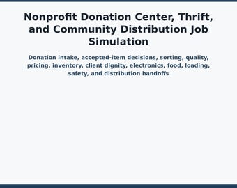 Nonprofit Donation Center Job Simulation | Thrift Store Transition Life Skills