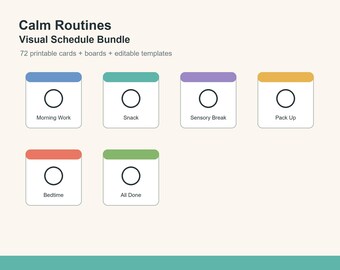 Printable Visual Schedule Cards and Routine Boards | Daily Routine Supports PDF
