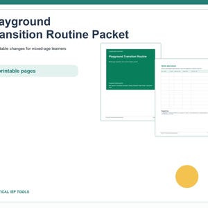 Playground Transition Routine | Executive Function and Communication