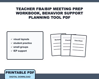 Cuaderno de trabajo de preparación para reuniones del FBA BIP / Herramienta de planificación de conducta (PDF)
