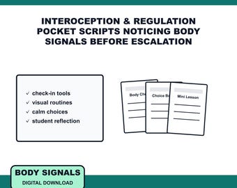 Interozeption und Regulation Pocket Scripts | Körperzeichen | Sonderpädagogik PDF
