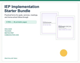 IEP Case Manager Starter Bundle: Goals, Services & Meeting Forms