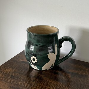 Wheel-thrown Handmade Artisan Cat Mug