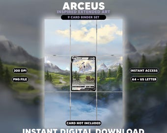 Arceus SWSH204 Inspired Extended Art | 9 - Pocket Binder Page | Digital Download